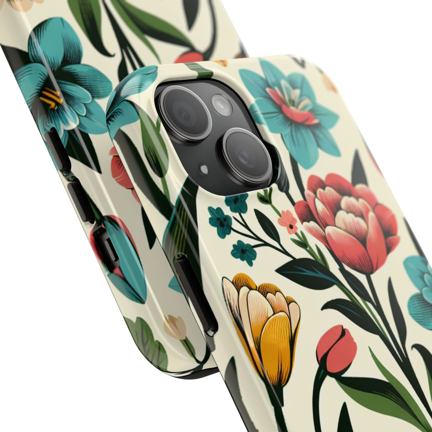 Floral Tough Phone Case - Vibrant Flower Design for Stylish Protection - for iPhone