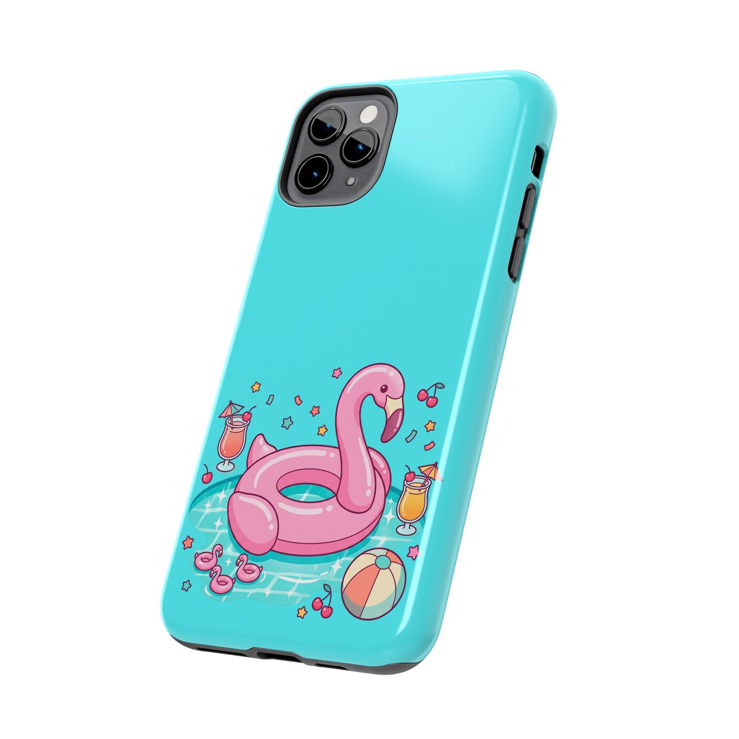 Flamingo Pool Party iPhone Case