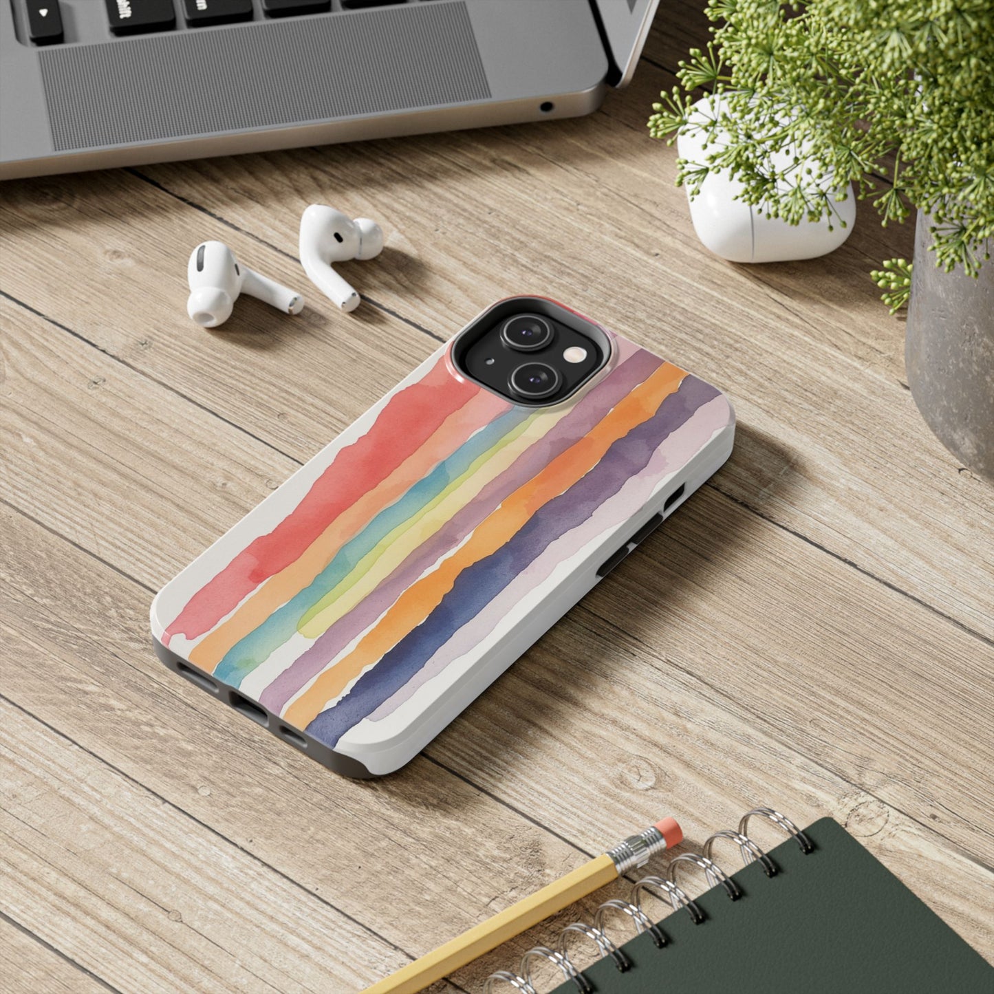 Colorful Watercolor Tough Phone Case - Stylish and Durable Cover for Creative Souls