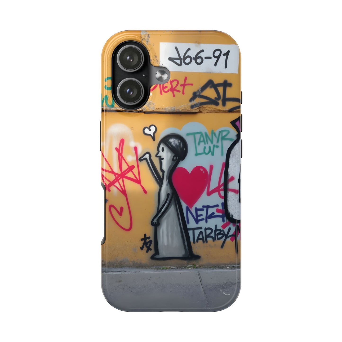 Urban Cupid Graffiti Tough Phone Case - Durable Protection with Street Art Vibe - for iPhone