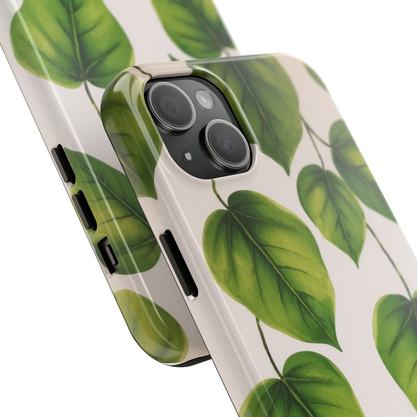 Tough Phone Cases with Green Leaf Design | Eco-Friendly Protection for Nature Lovers