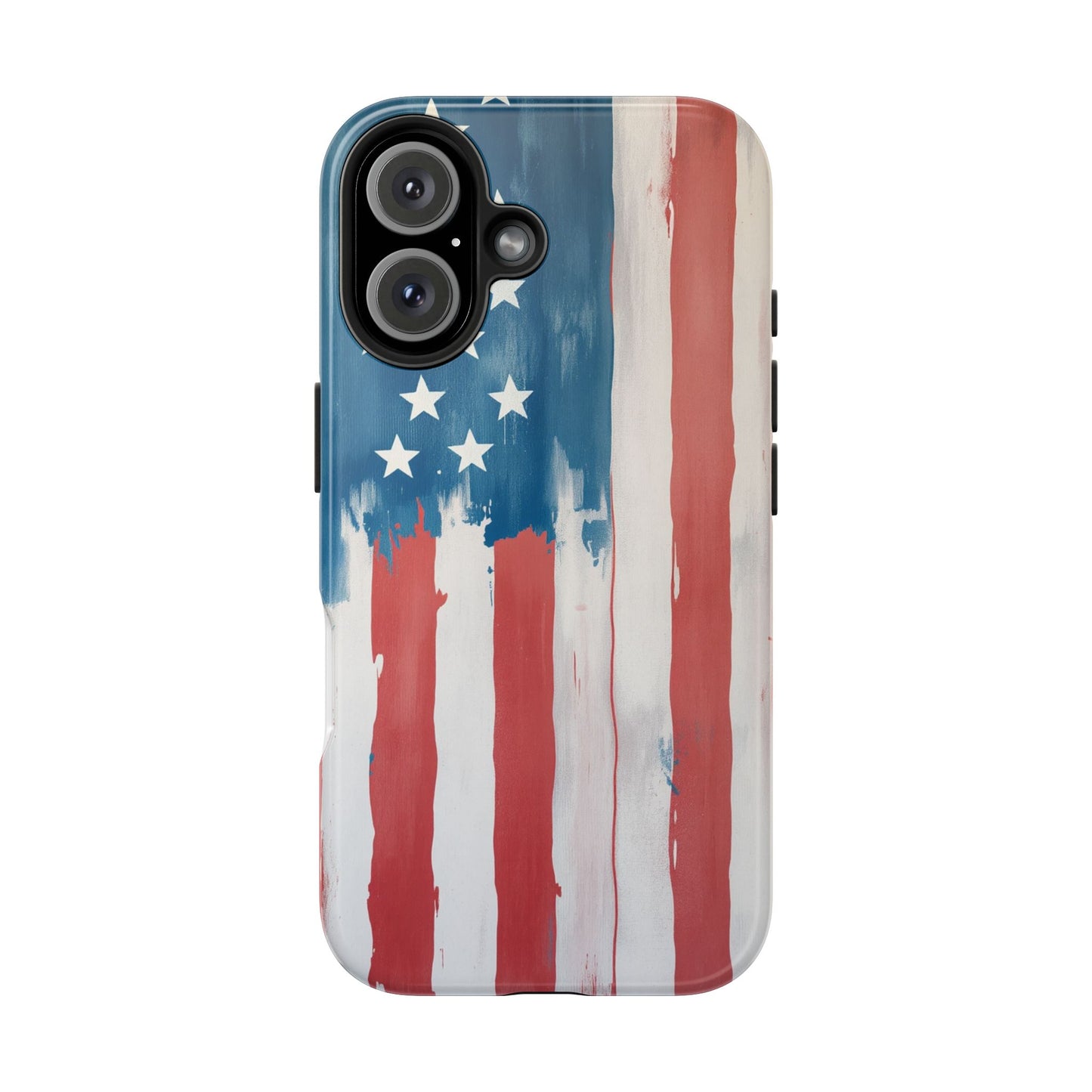 Patriotic Tough Phone Cases - Abstract USA Flag Design for Durable Protection - for iPhone