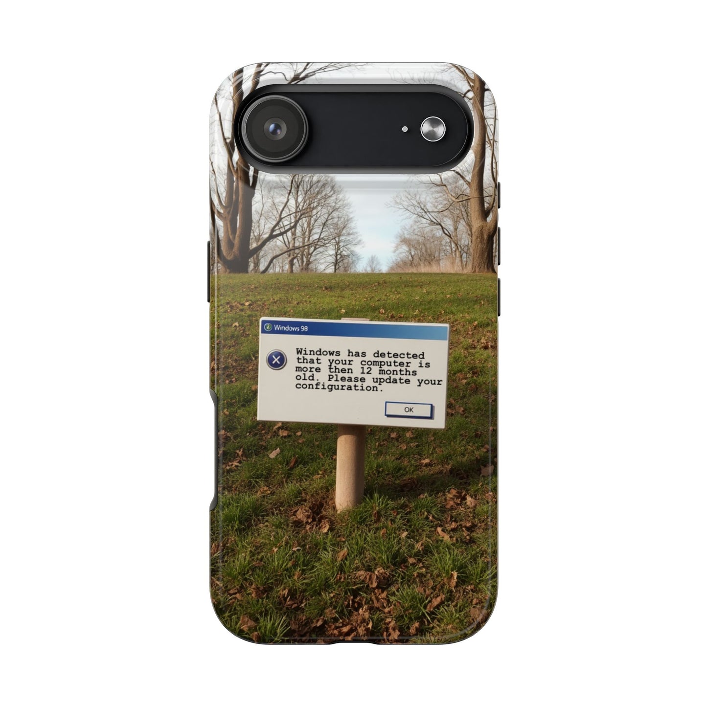 Durable Phone Case with Windows 98 Error Message Design - Perfect Gift for Tech Lovers