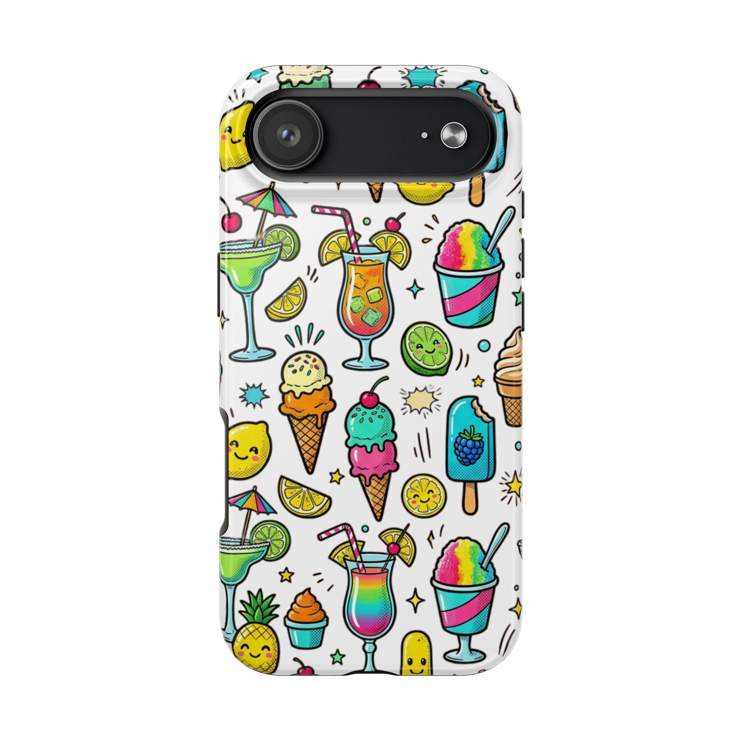 Tough Phone Case — Summer Ice Cream & Cocktails Pattern