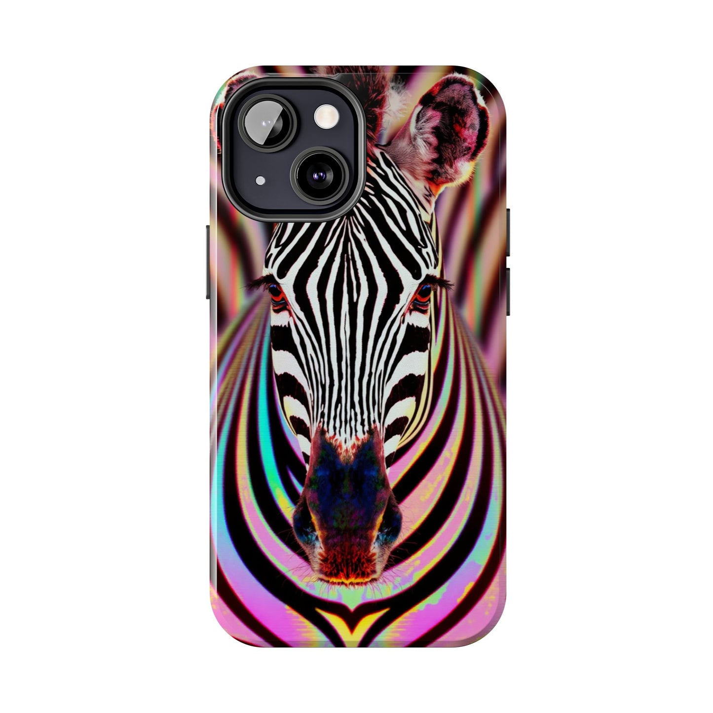 Vibrant Zebra Tough Phone Case - Unique Animal Design for Wild Spirit