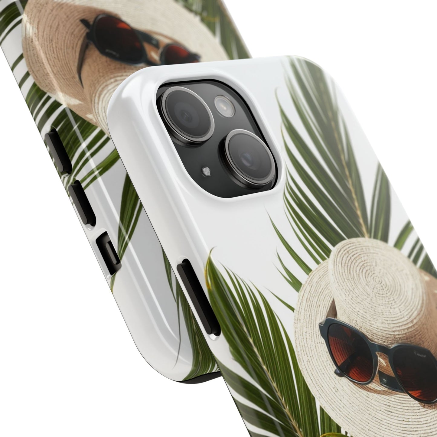 Tropical Phone Case - Summer Vibes with Hat & Sunglasses Design