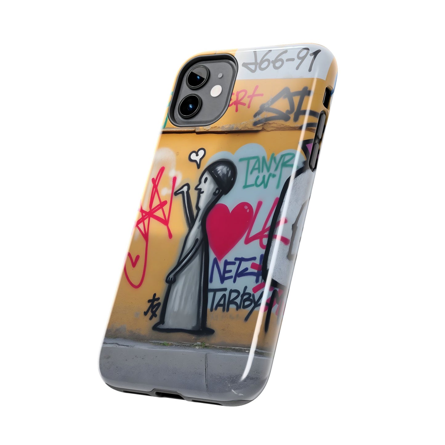 Urban Cupid Graffiti Tough Phone Case - Durable Protection with Street Art Vibe - for iPhone