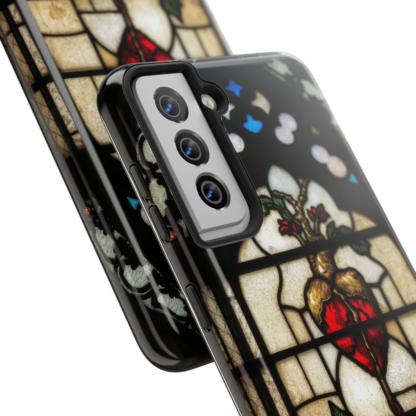 Stained Glass Heart Tough Phone Case - Unique Design for Protection & Style