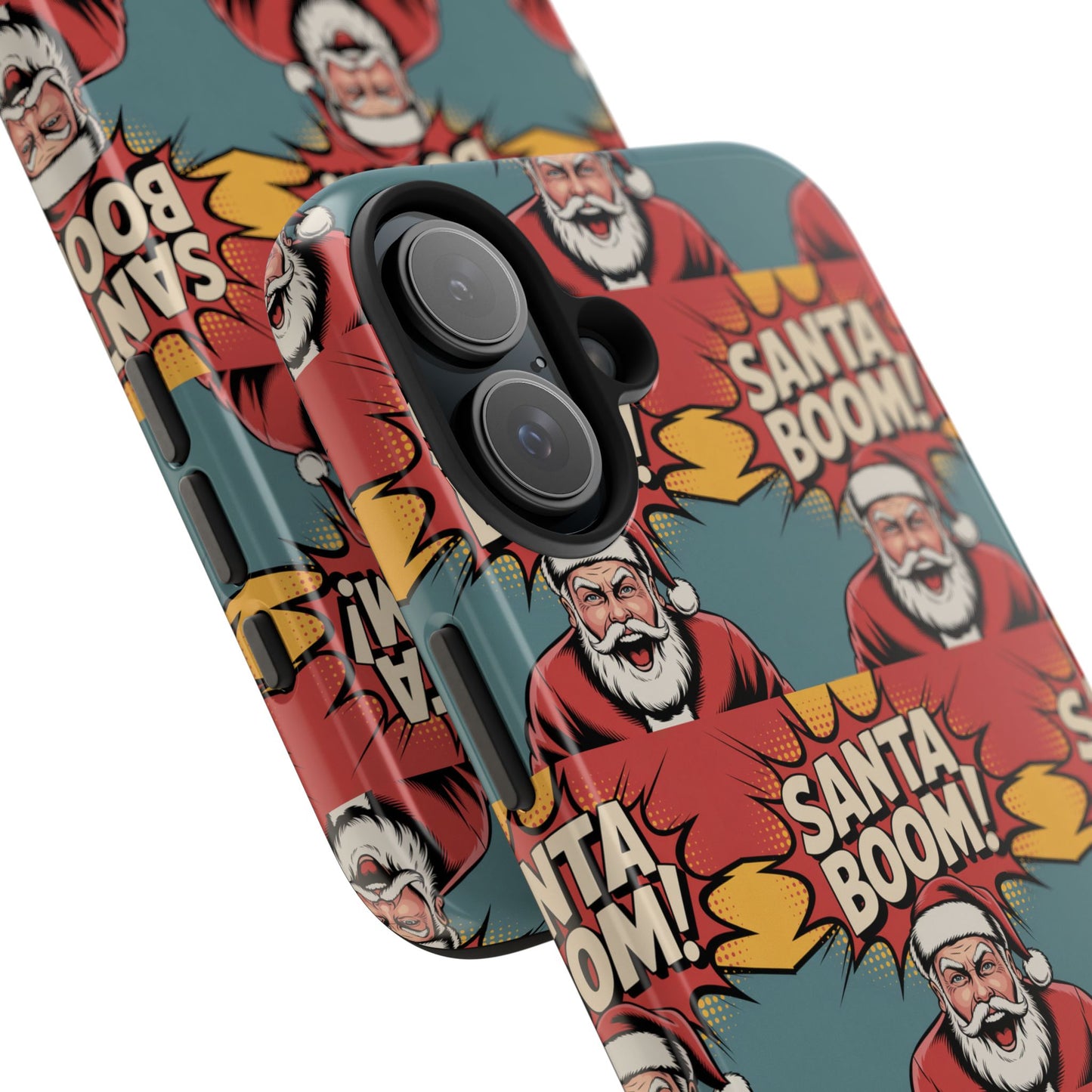 Festive Santa Boom Pattern Tough Phone Case