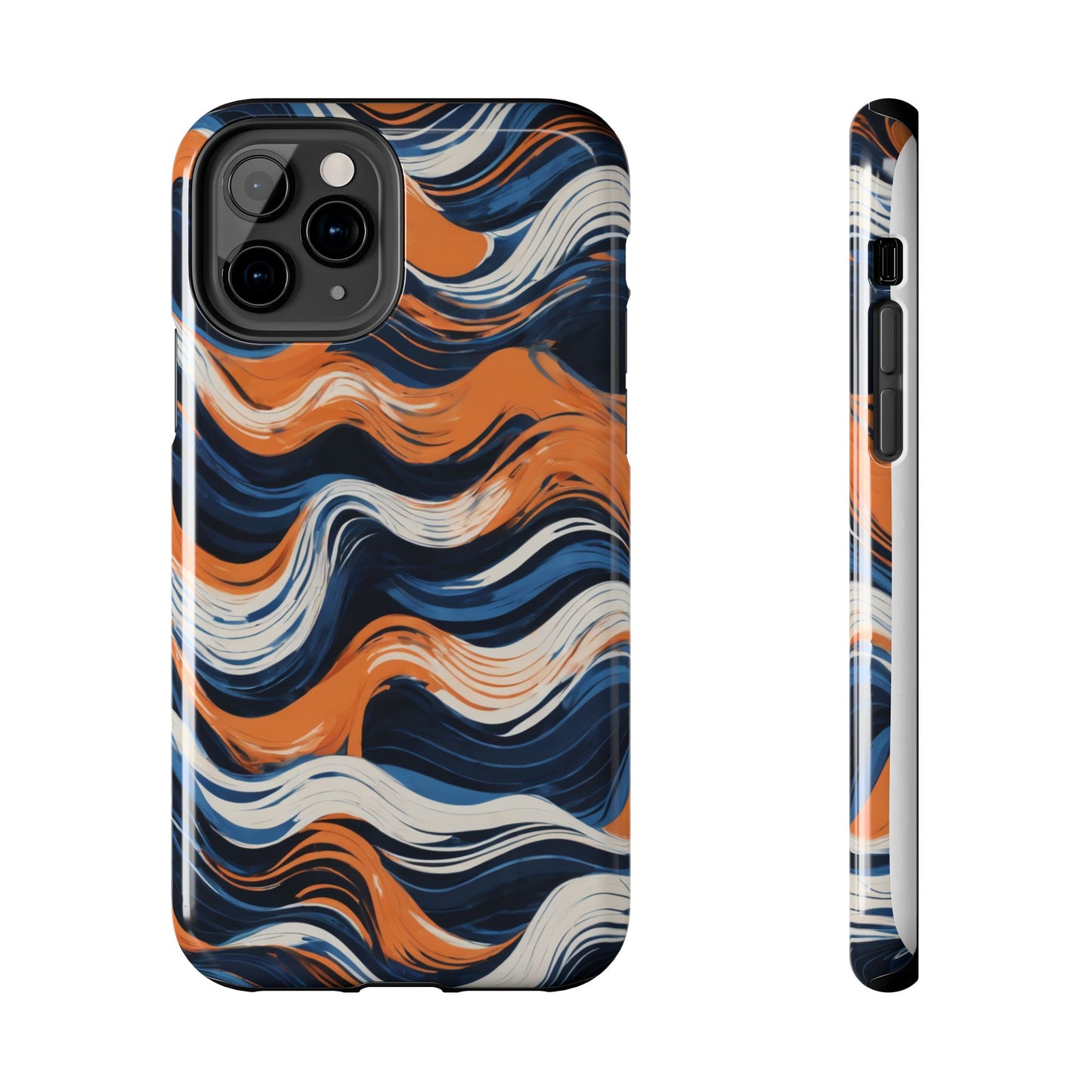 Wave Pattern Tough Phone Case - Stylish and Durable for Modern Lifestyle - for iPhone