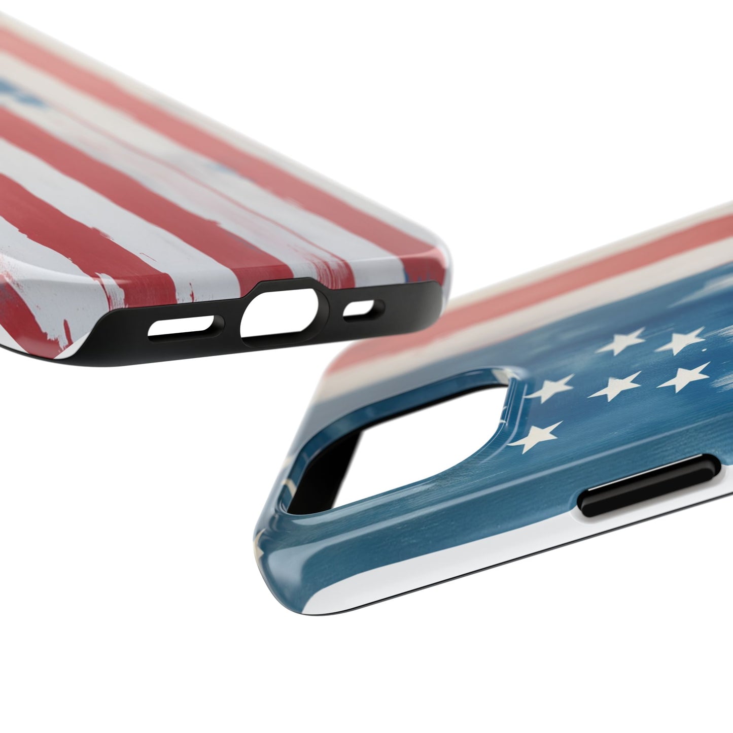Patriotic Tough Phone Cases - Abstract USA Flag Design for Durable Protection - for iPhone