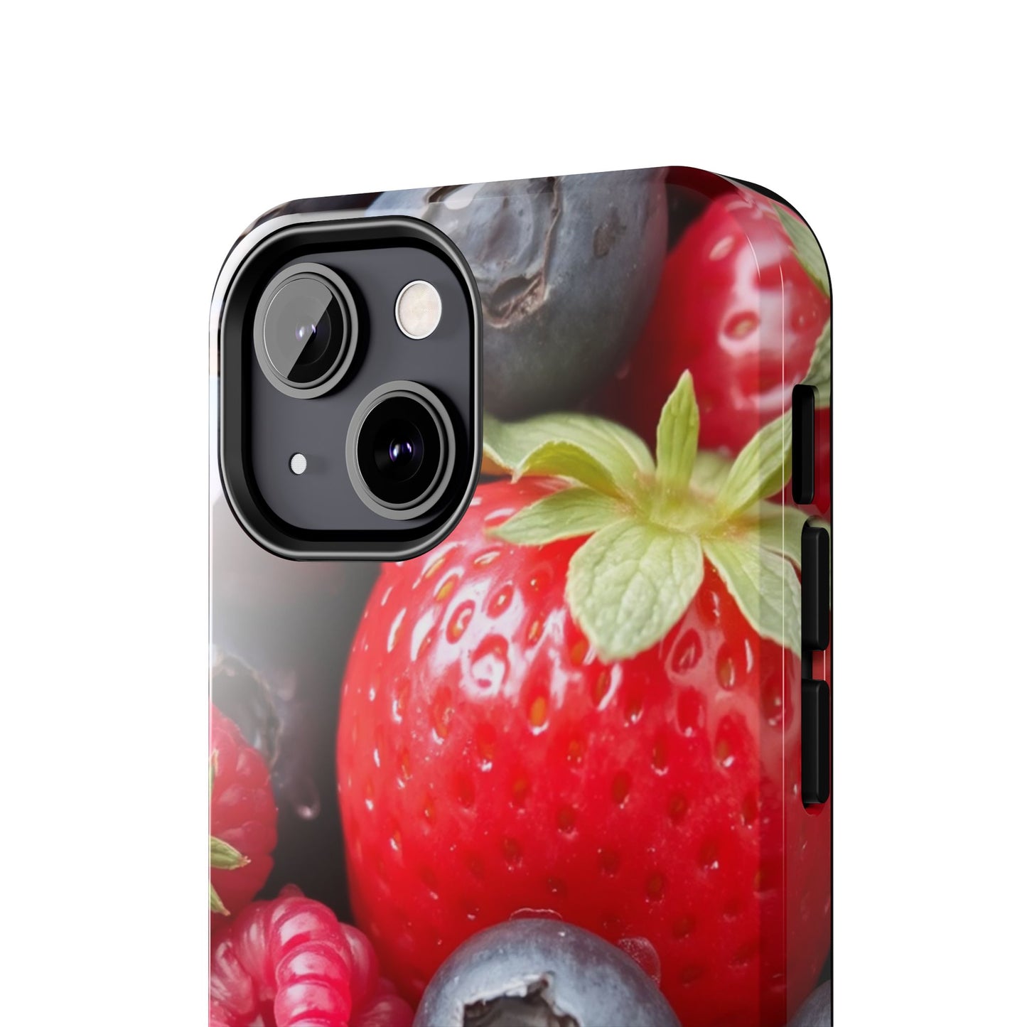 Fruit-Themed Tough Phone Case - Berry Burst Design