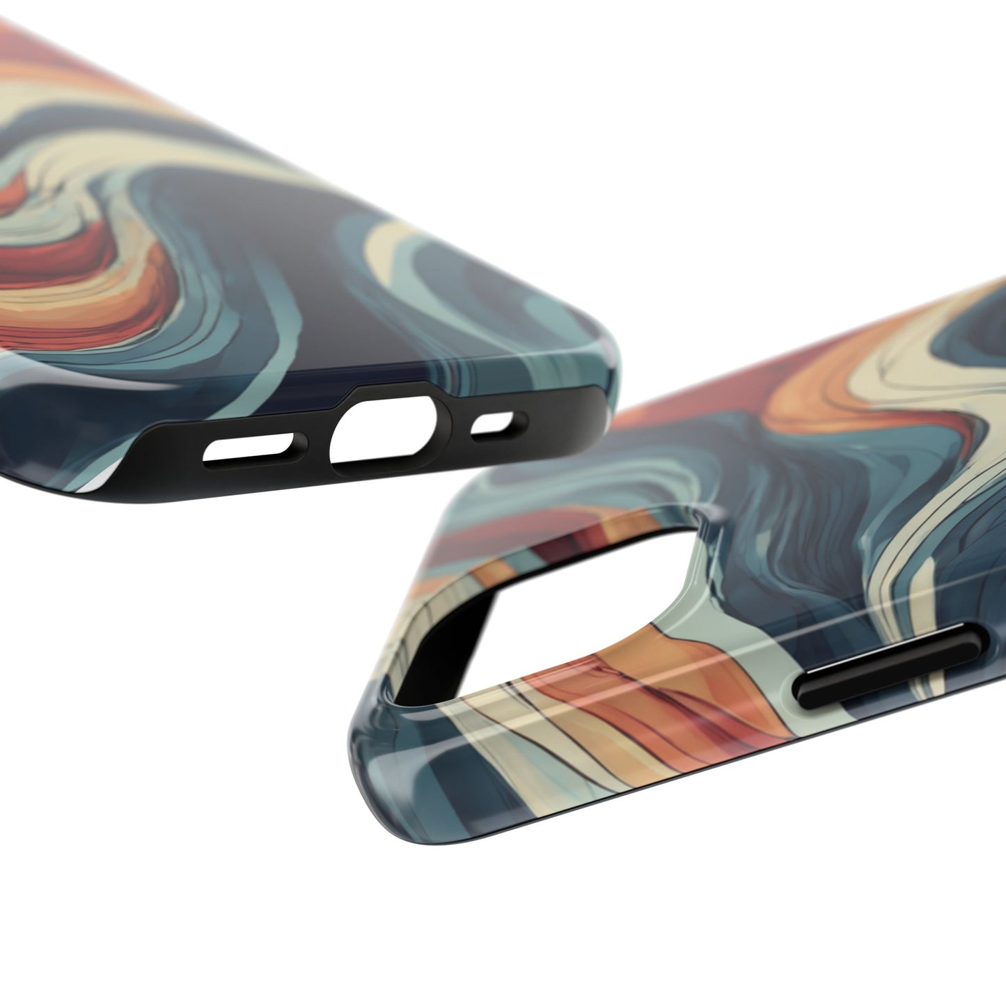 Abstract Wave Tough Phone Case | Stylish Protection for Daily Use - for iPhone
