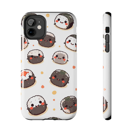 Cute Sushi Tough Phone Case - Kawaii Design for Food Lovers