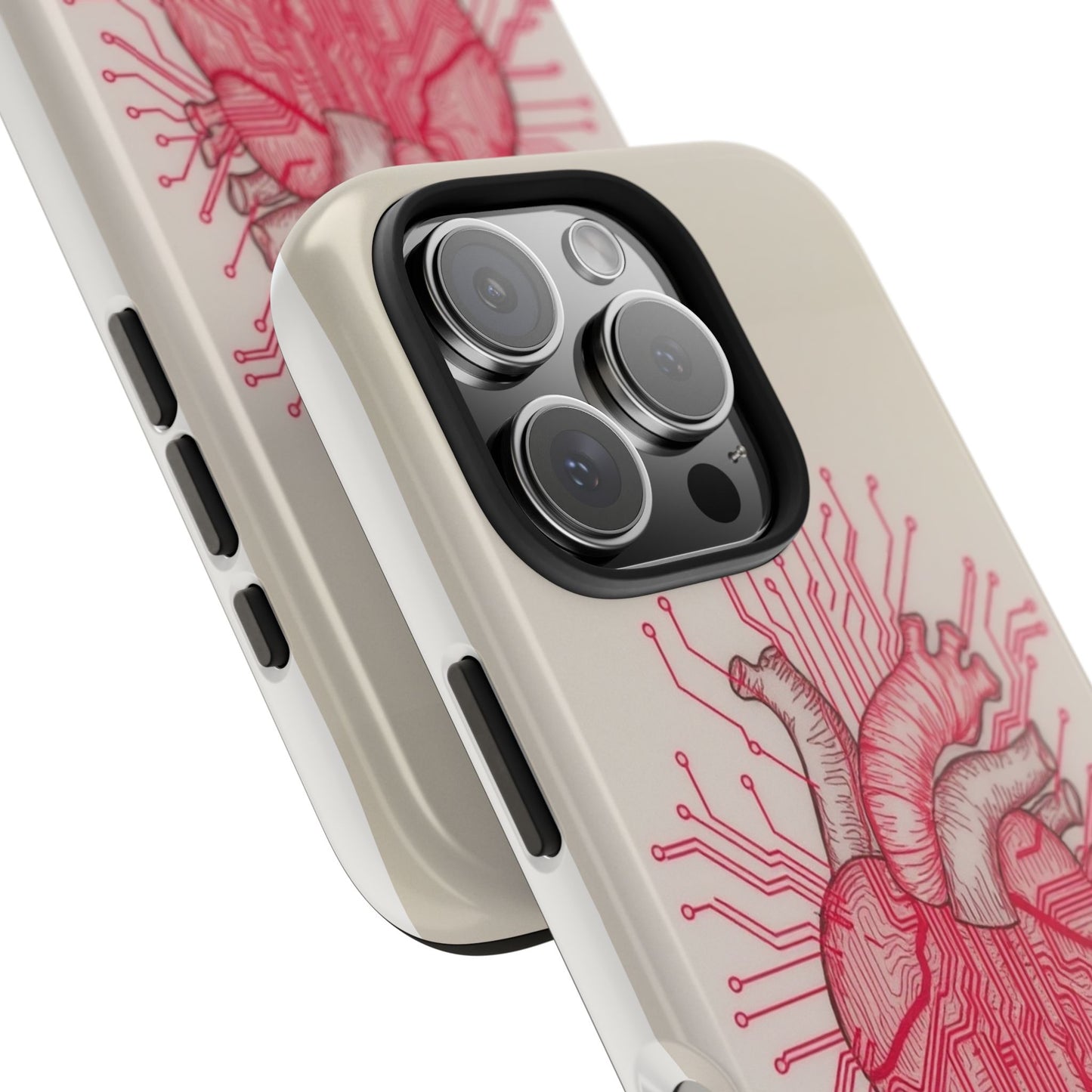 Heart Circuit Tough Phone Case – Unique Tech-Inspired Design for Tech Lovers