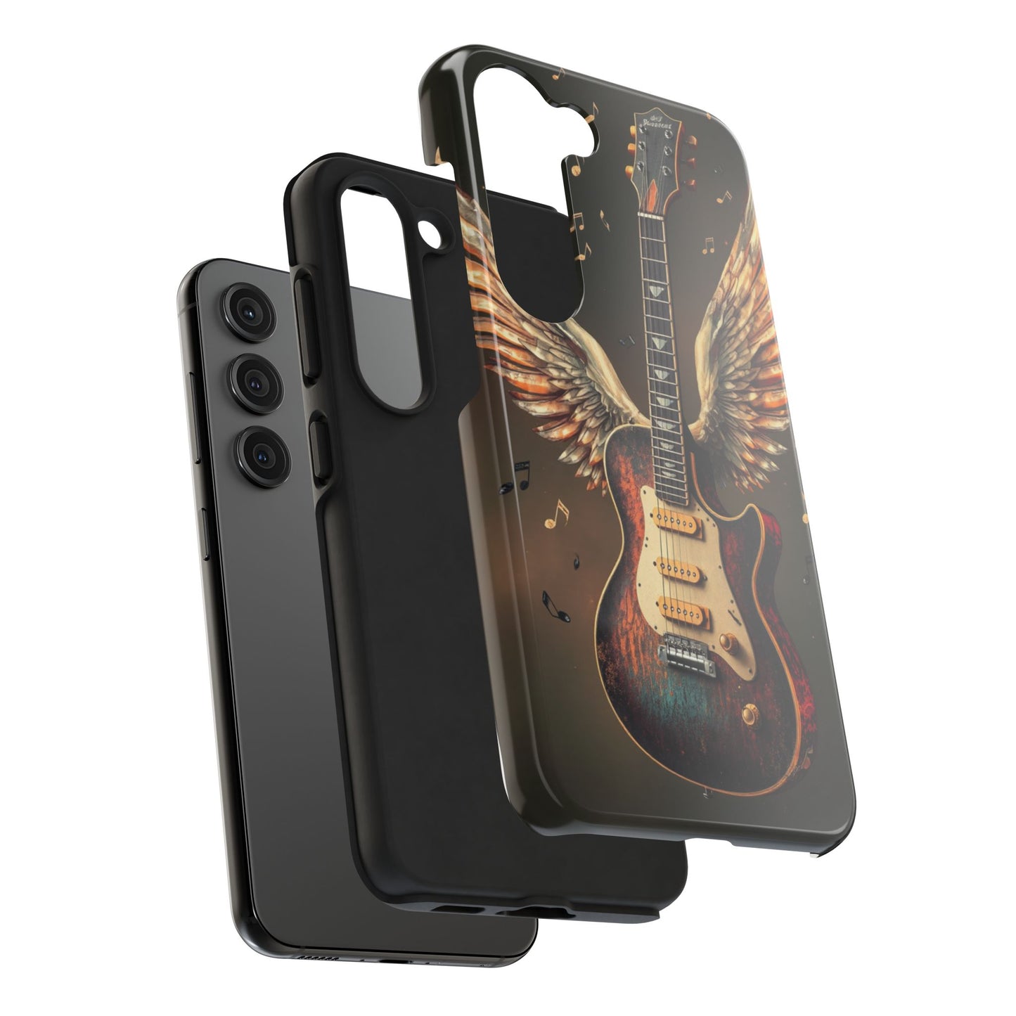 Inspirational Guitar Wing Phone Case - Tough Protection for Music Lovers
