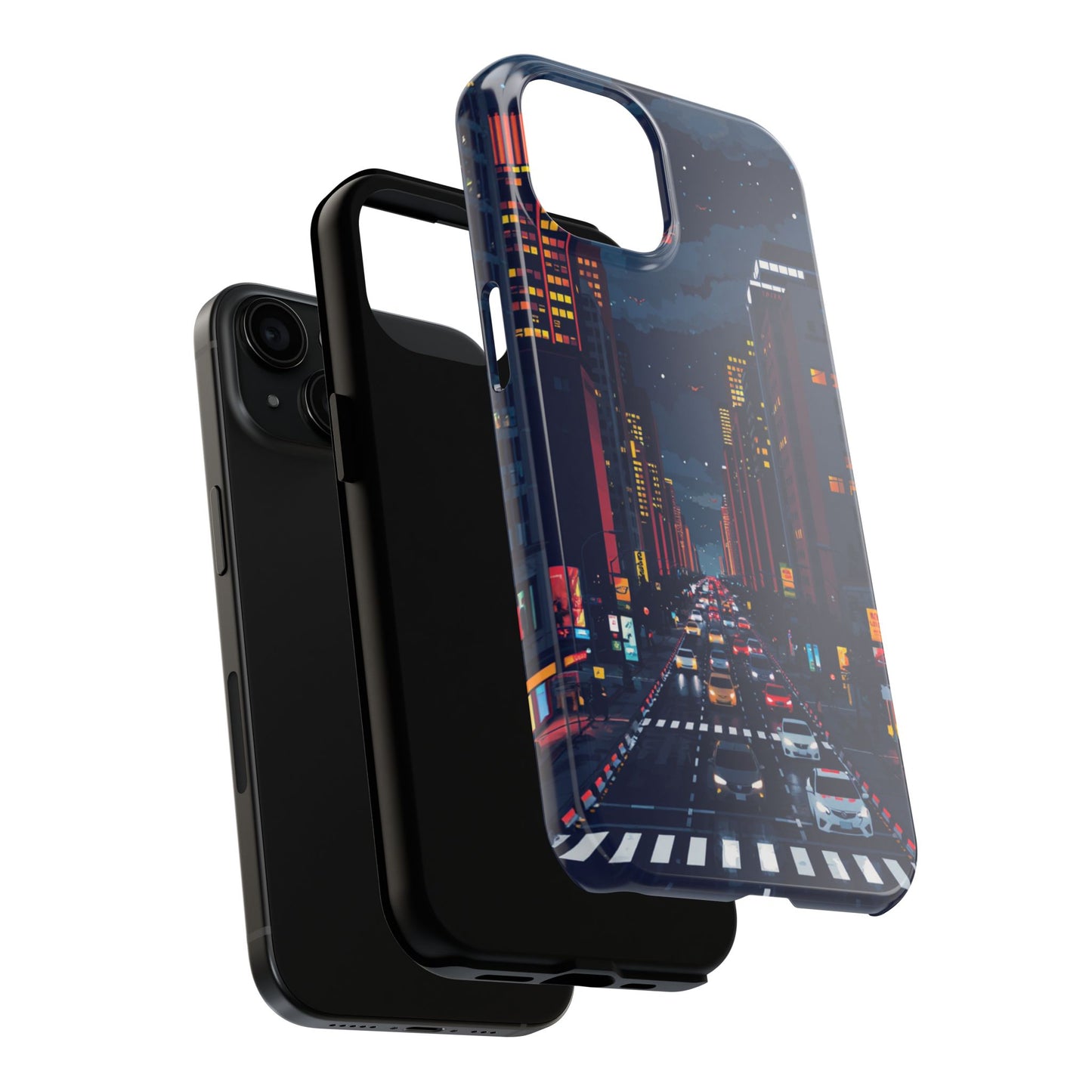Urban Nightlife Tough Phone Case - Durable & Stylish Protection