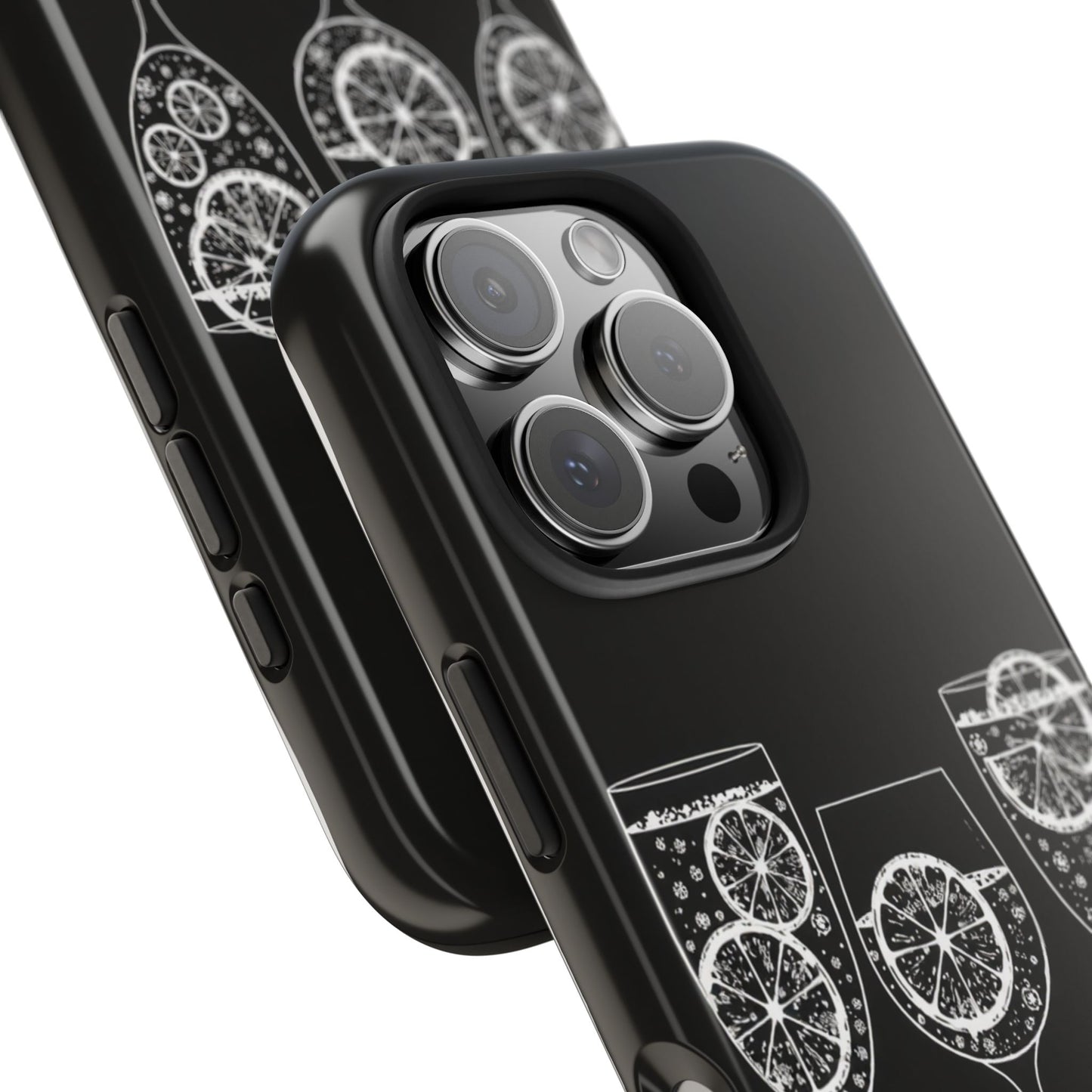 Stylish Tough Phone Cases with Citrus Glass Design, Protective Cases for Parties, Summer Events, and Everyday Use