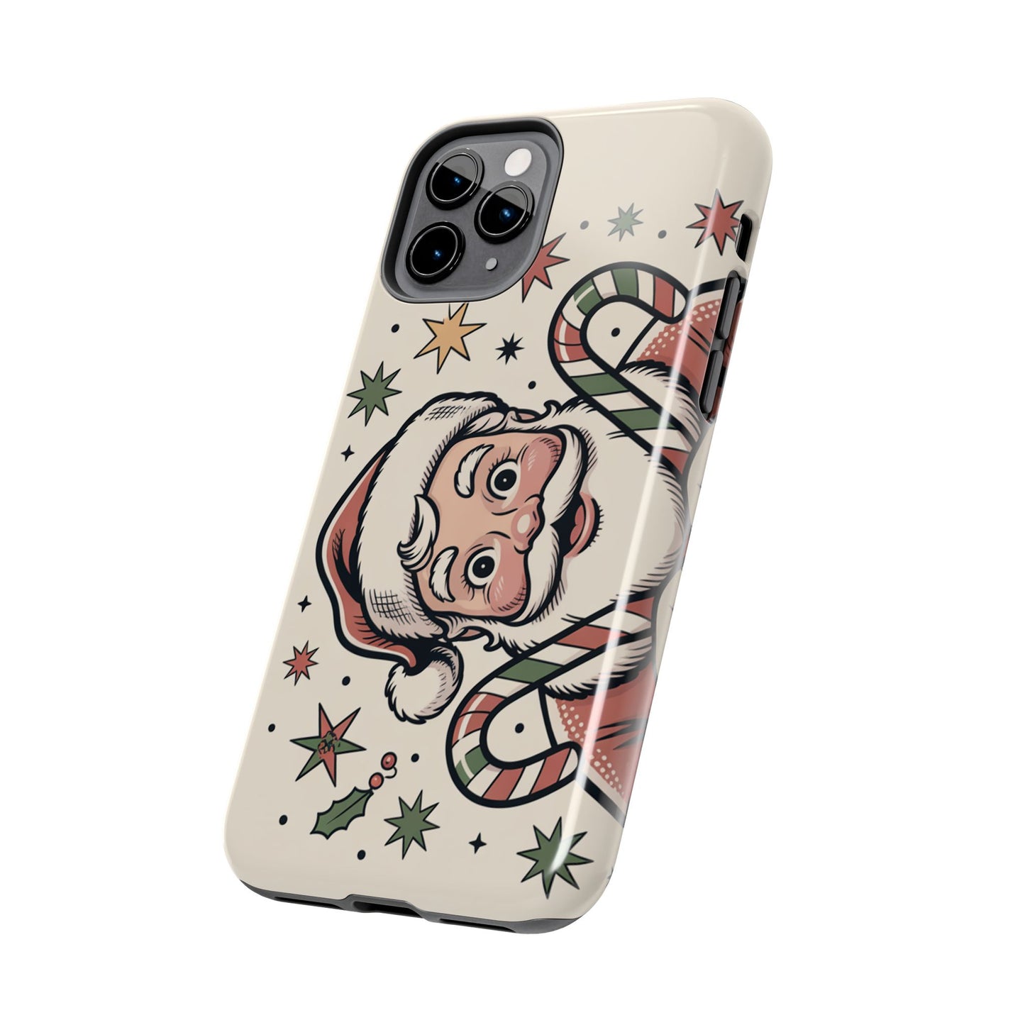 Retro Santa Tough Phone Case - Festive Holiday Design