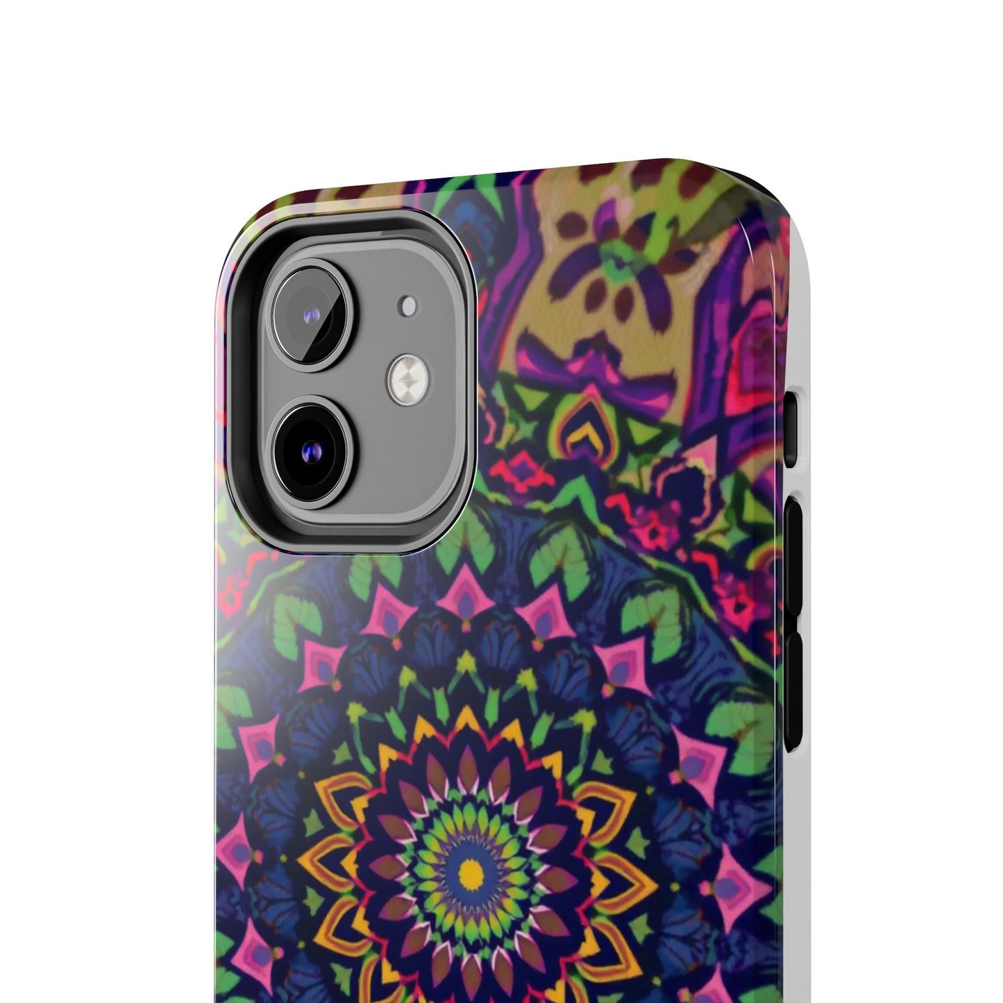 Vibrant Mandala Tough Phone Case - Colorful, Purple Fusion, Durable Protection for Your Device - for iPhone