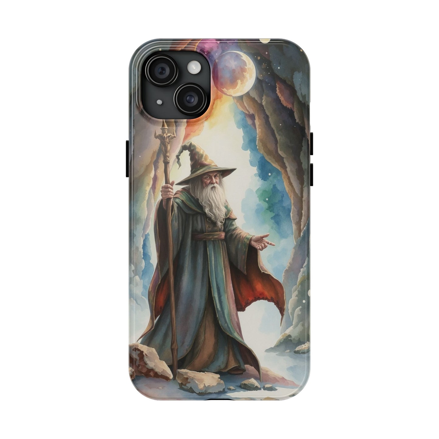 Magical Wizard Phone Case - Tough, Durable Phone Cover for Fantasy Lovers, Geek Gift, Unique Design, Celestial Phone Accessory