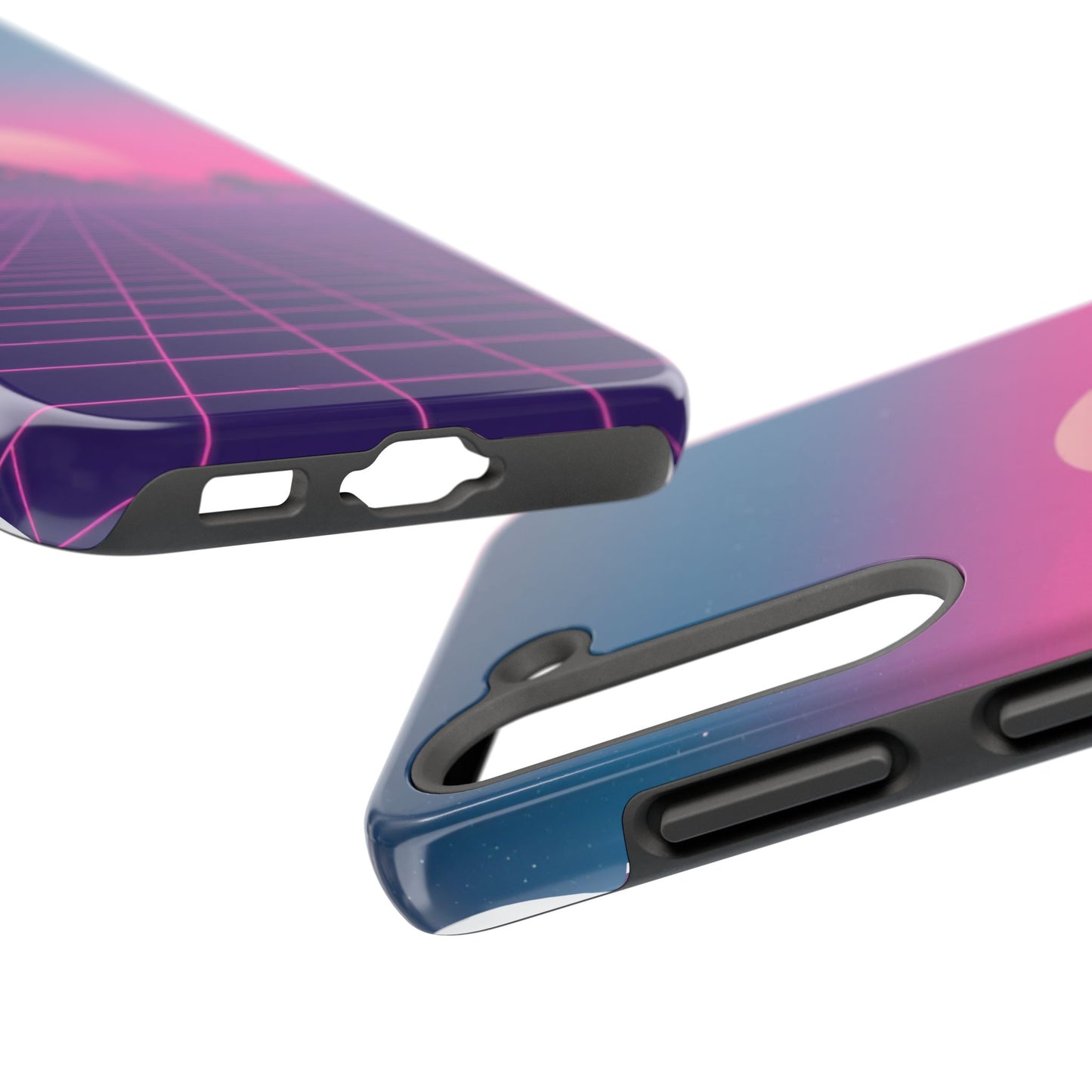 Retro Aesthetic Tough Phone Case - Vibrant Sunset Design