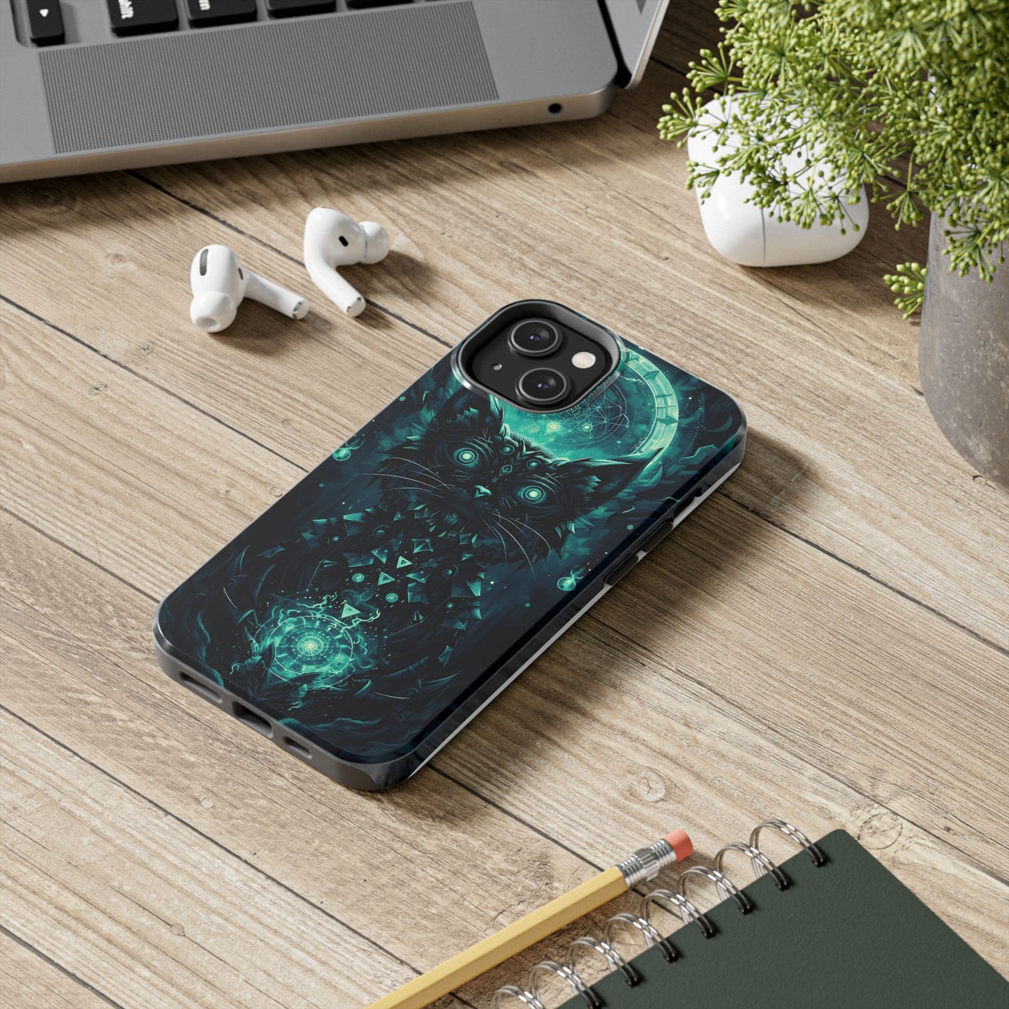 Mystical Dark Cat Phone Case - Tough Protective Cover for Cat Lovers - for iPhone