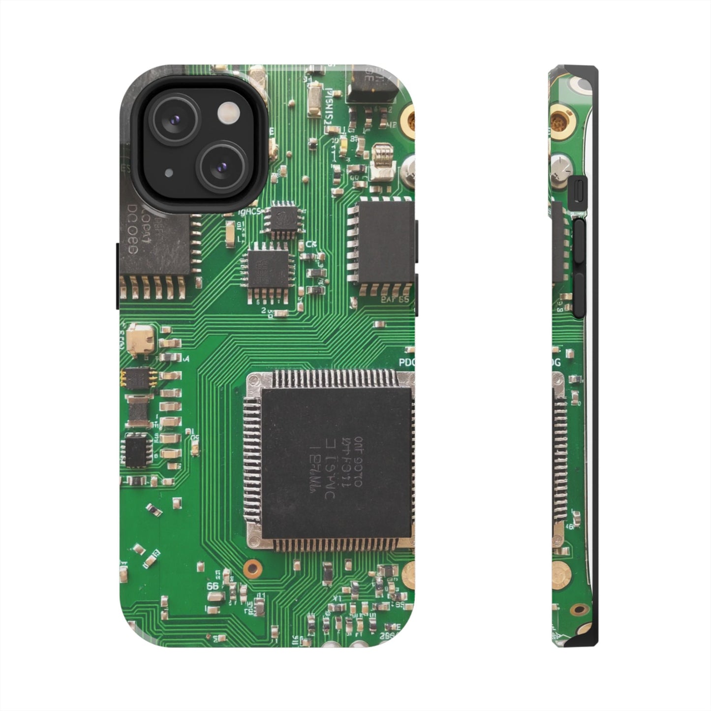 Circuit Board Tough Phone Case - Durable Tech Design
