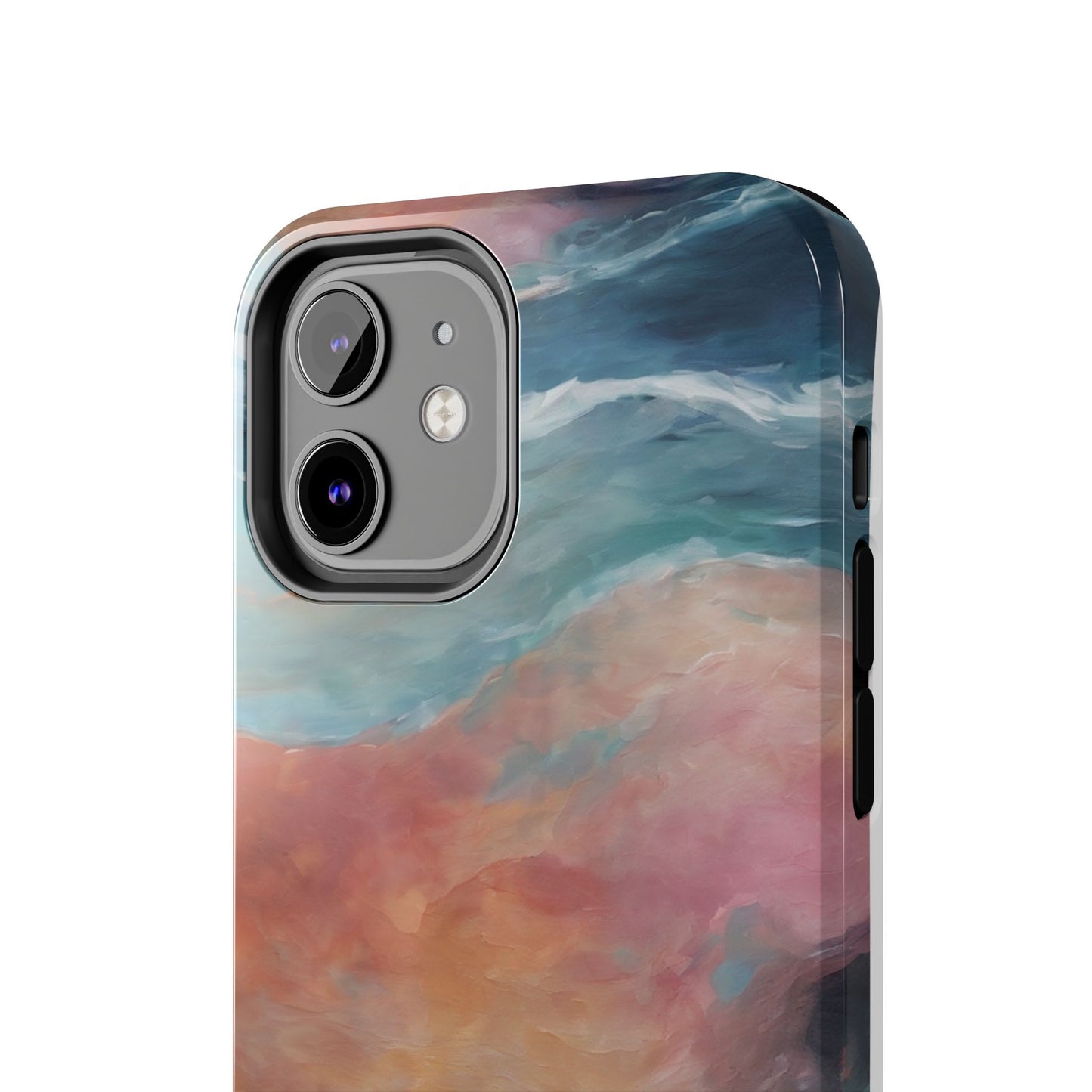 Artistic Painted Sea Tough Phone Case - Abstract Waves Design - for iPhone