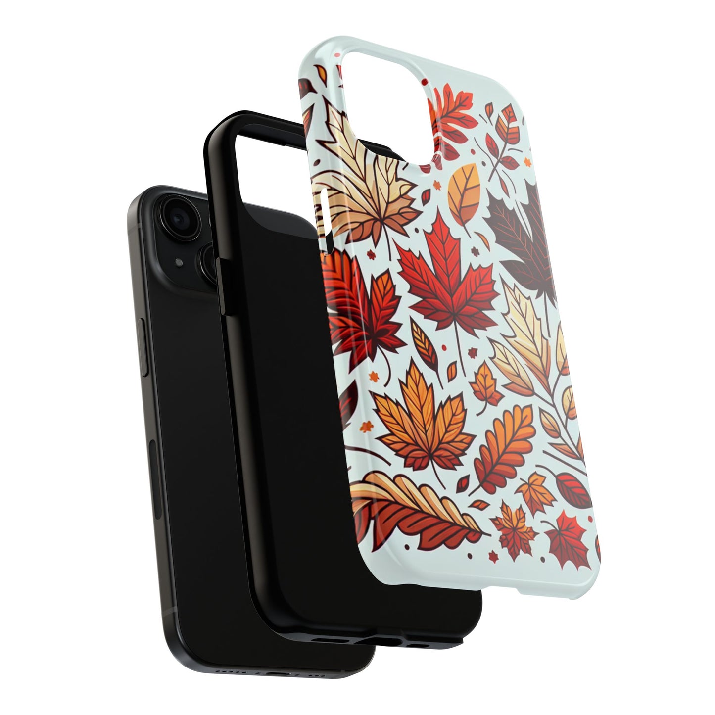Autumn Leaves Tough Phone Case - Leaves Pattern - for iPhone