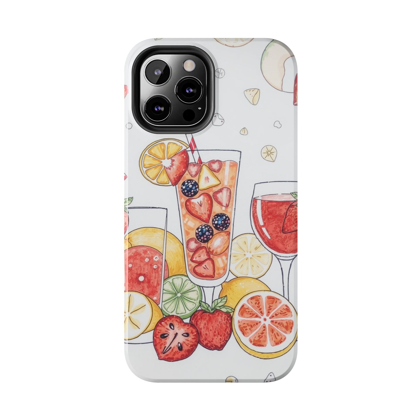 Colorful Fruit Cocktail Tough Phone Case - Perfect for Summer Vibes