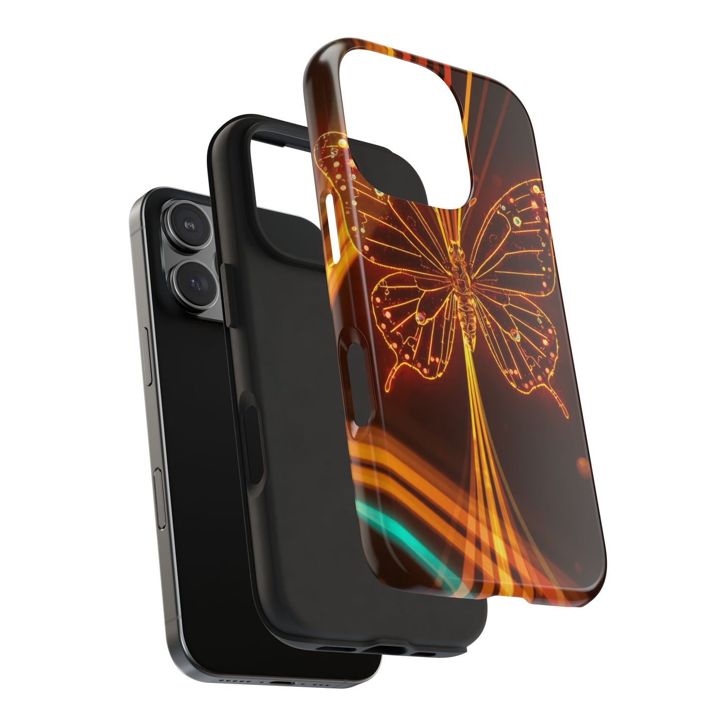 Elegant Butterfly Tough Phone Case - Stylish Protection for Nature Lovers