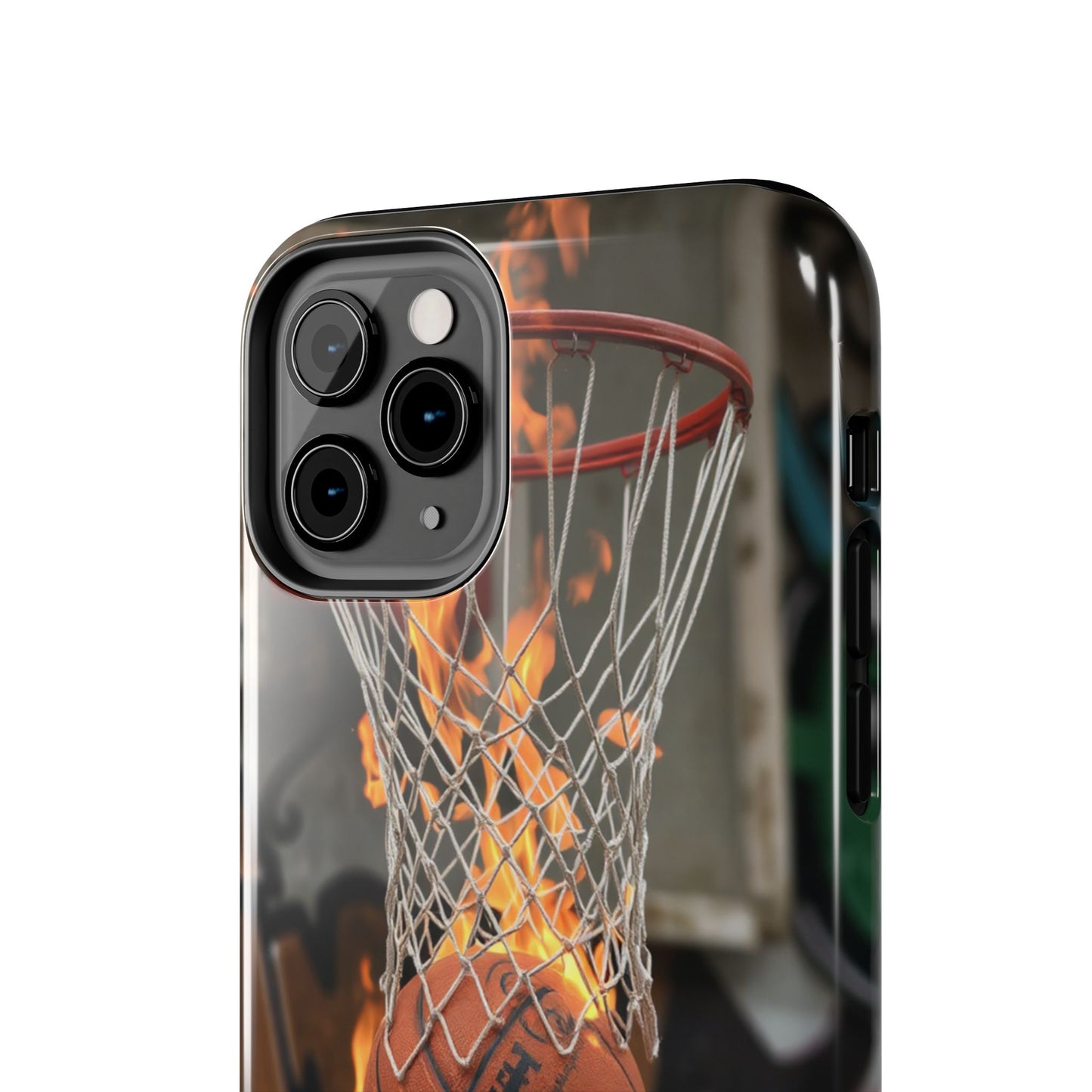 Fire Basketball Tough Phone Case - Durable Sporty Design for Athletes & Fans