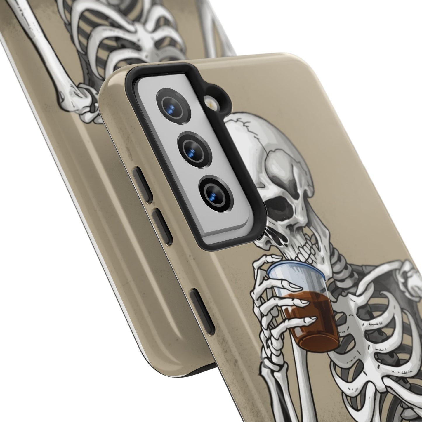 Funny Skeleton Phone Case - 'Same Soul, Different Day' Tough Cover