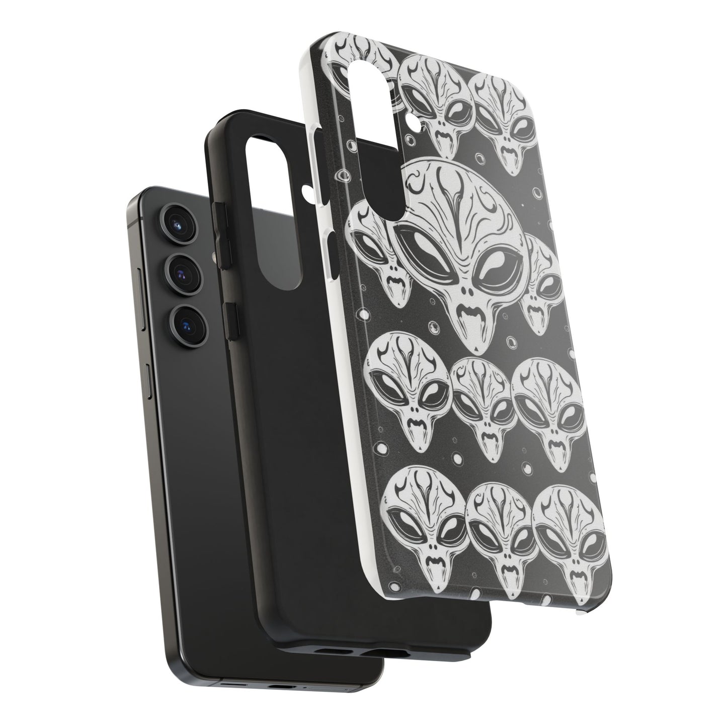 Alien Pattern Tough Phone Case - Durable Protection with Out-of-This-World Design