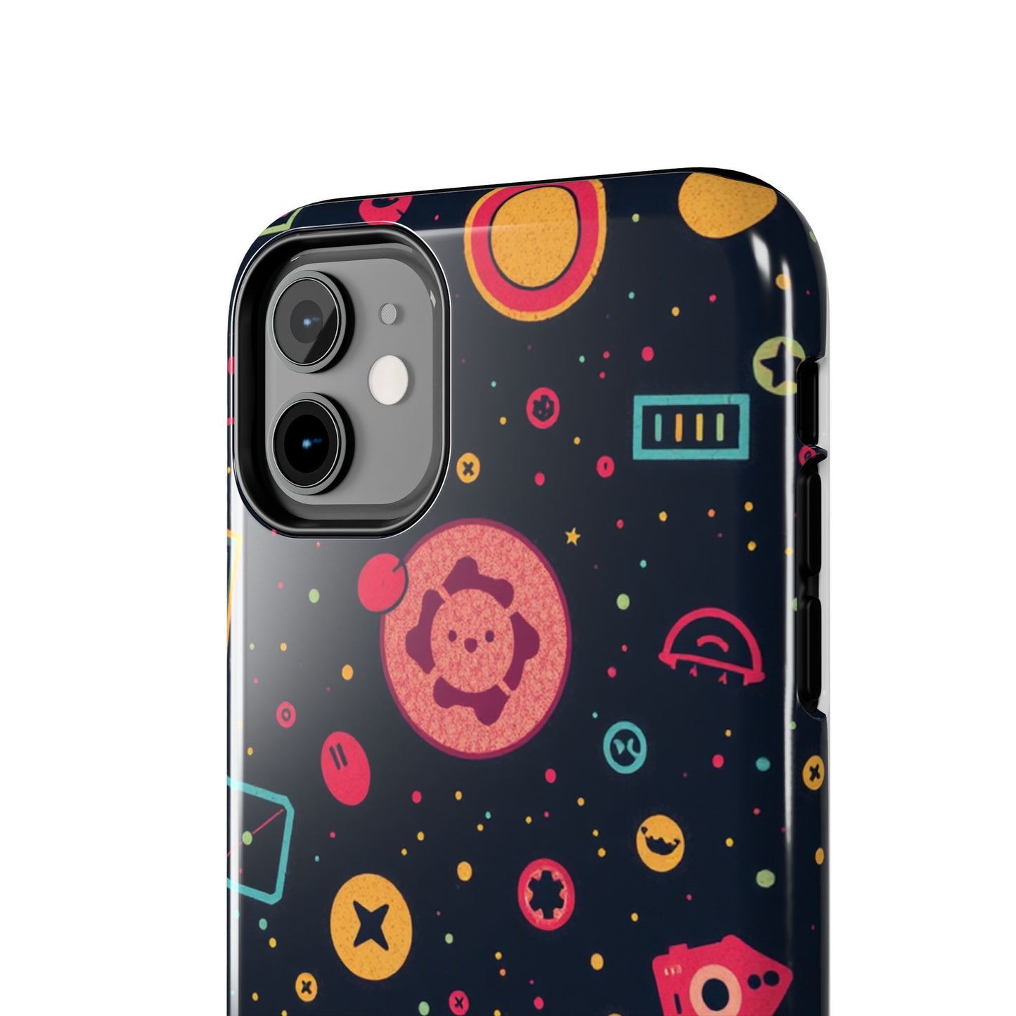 Colorful Space-Themed Tough Phone Case - Fun & Durable Protection for All Ages - for iPhone