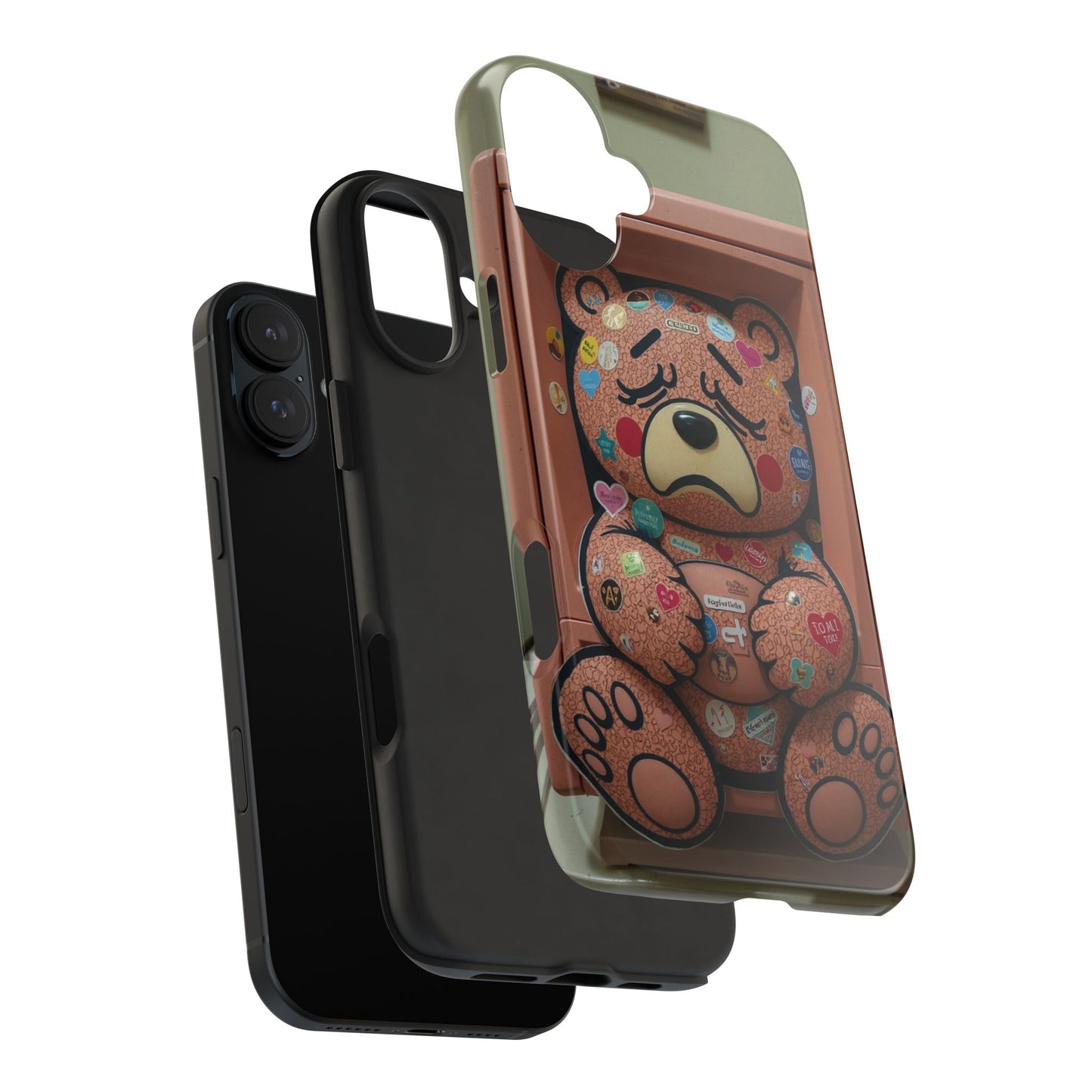 Cute Bear Tough Phone Case - Durable Protection with Fun Design