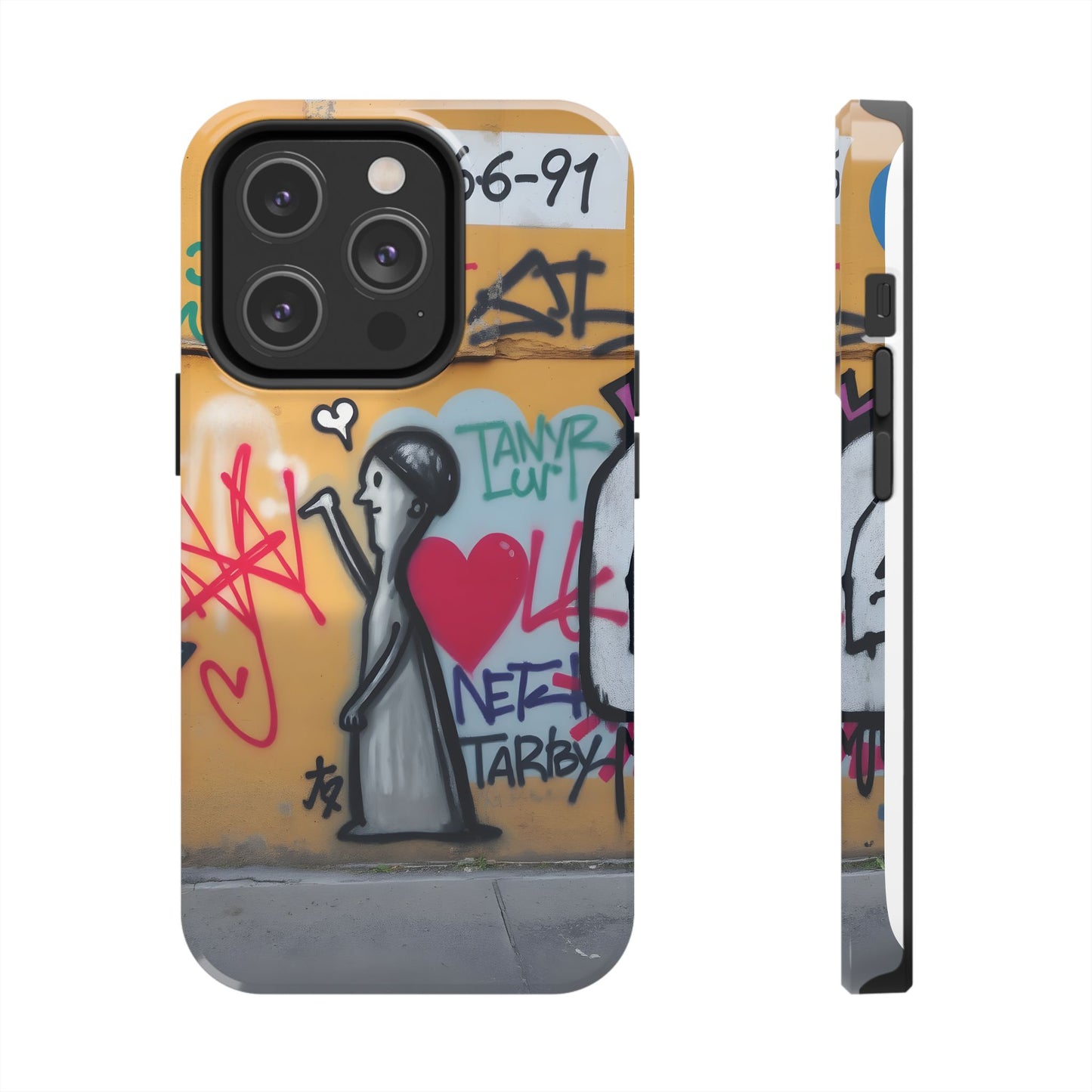 Urban Cupid Graffiti Tough Phone Case - Durable Protection with Street Art Vibe - for iPhone