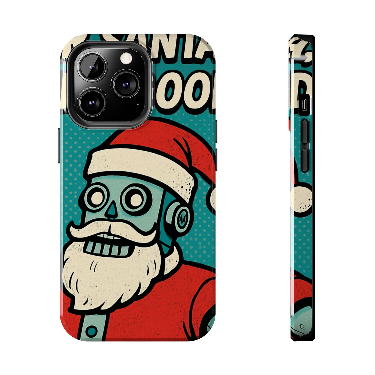 Santa Robot Phone Case - Durable Tough Design for Holidays