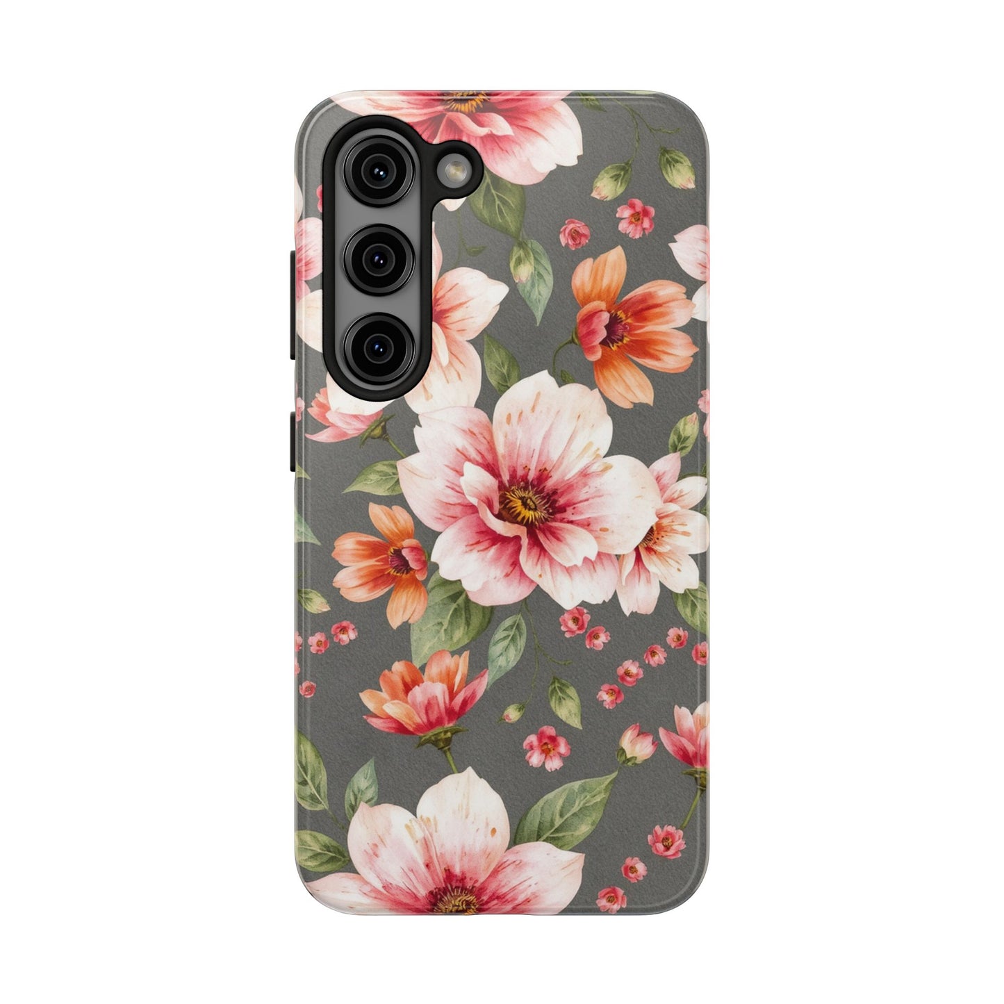 Floral Pink Tough Phone Case - Stylish & Durable Floral Design - for iPhone