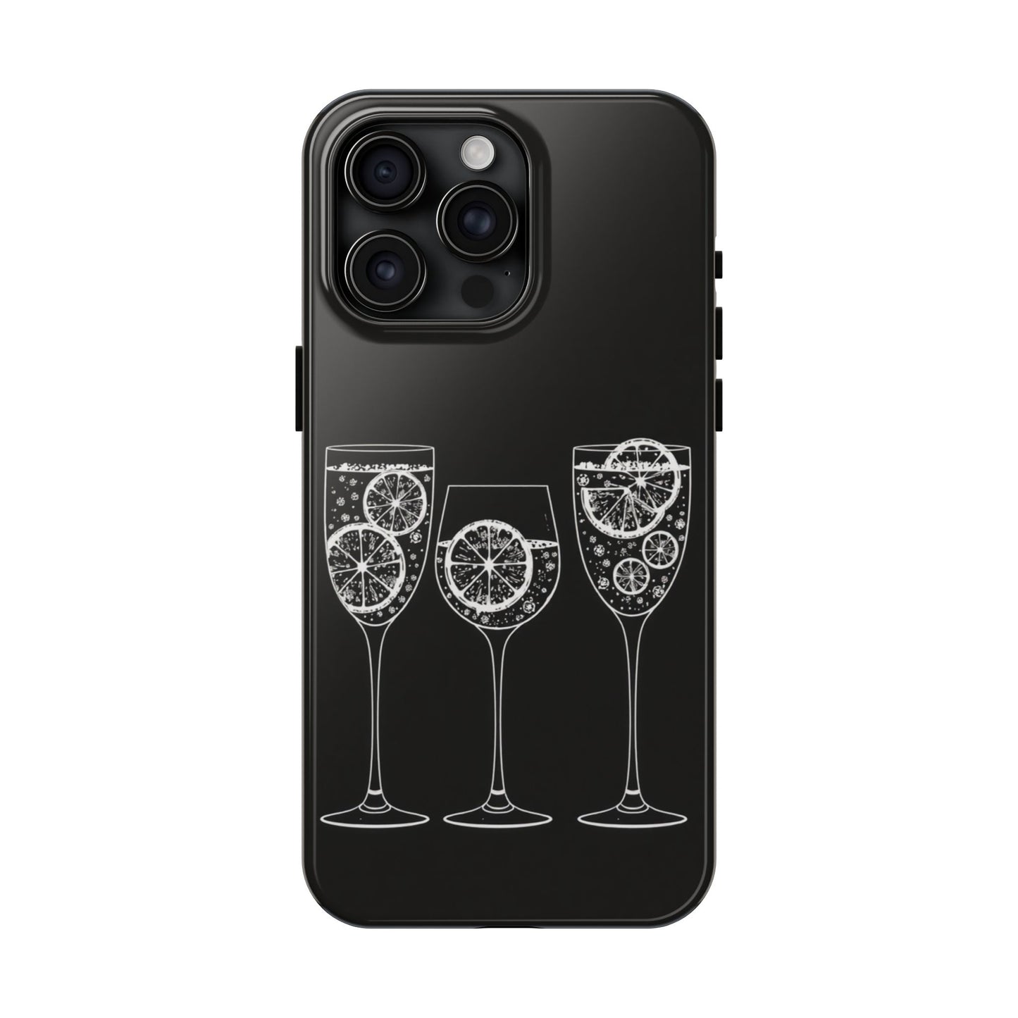 Stylish Tough Phone Cases with Citrus Glass Design, Protective Cases for Parties, Summer Events, and Everyday Use
