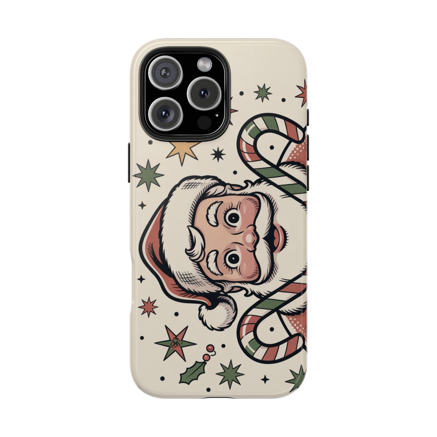 Retro Santa Tough Phone Case - Festive Holiday Design