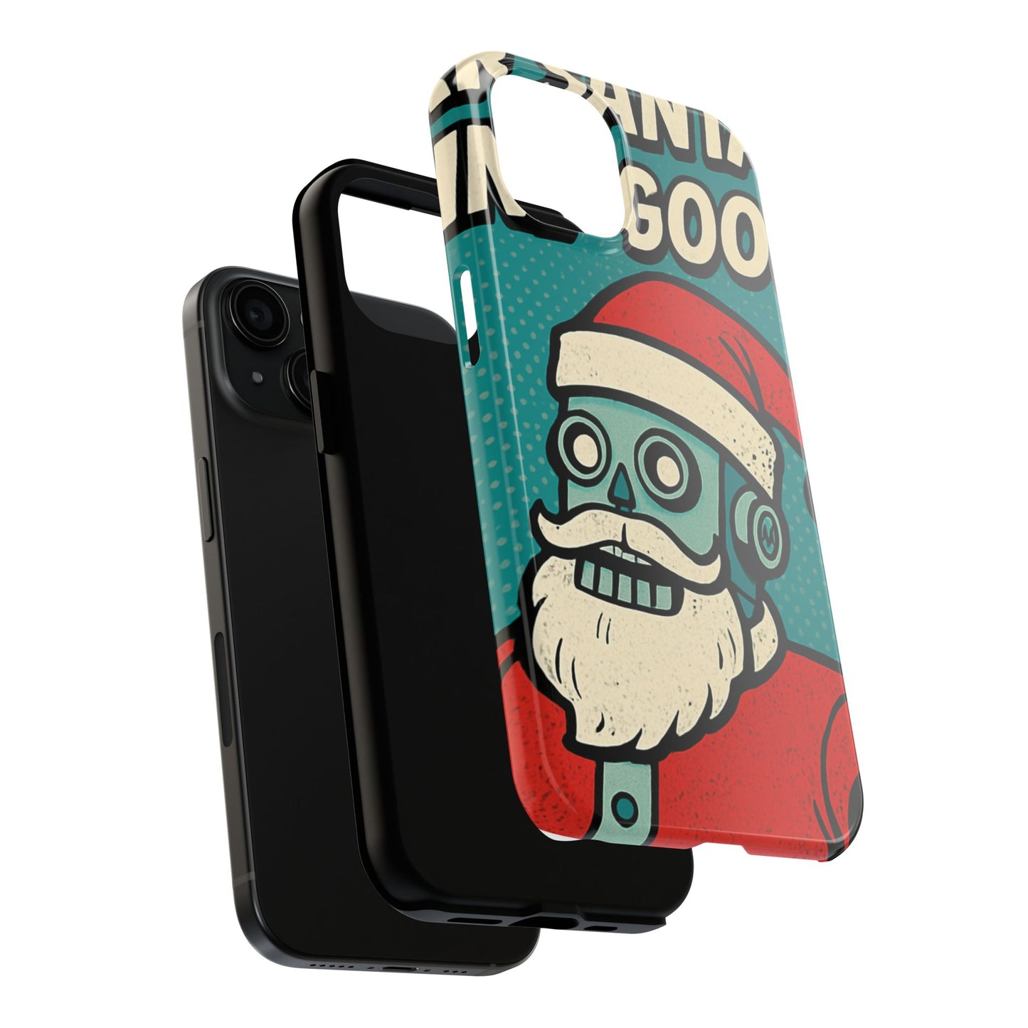 Santa Robot Phone Case - Durable Tough Design for Holidays