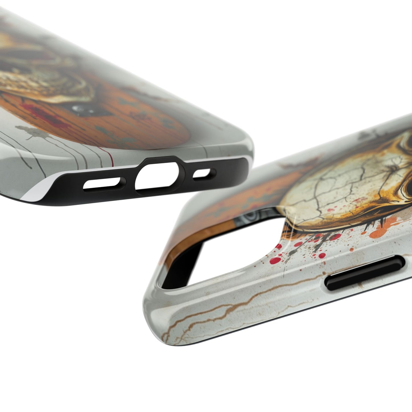 Edgy Skull Tough Phone Case - Durable Protection for Skateboard Enthusiasts
