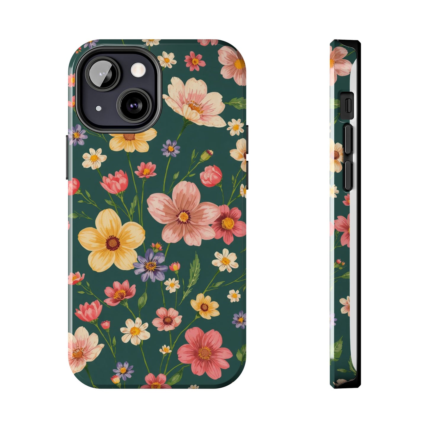 Vintage Spring Flowers Tough Phone Case - Durable Protection for iPhone