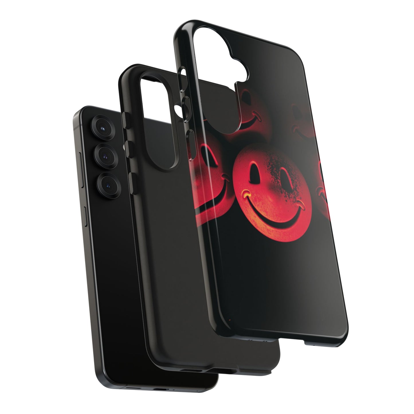 Smiley Face Tough Phone Case - Durable Protection with Fun Design