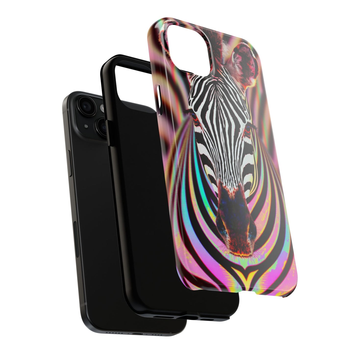 Vibrant Zebra Tough Phone Case - Unique Animal Design for Wild Spirit