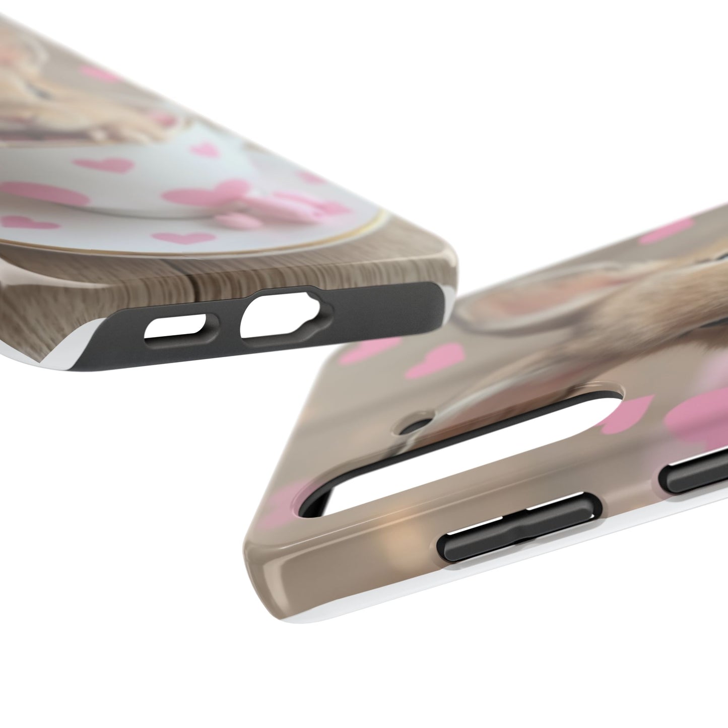 Adorable Bunny Phone Case with Heart Design - Cute Gift for Animal Lovers