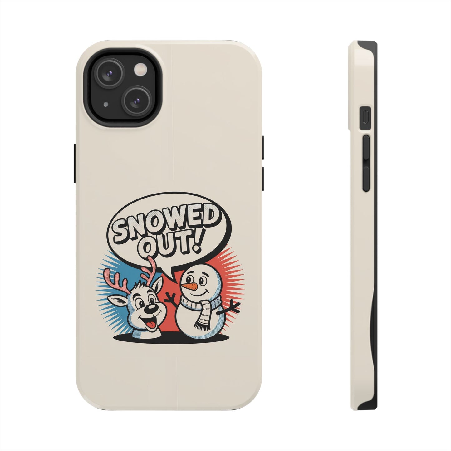 Snowman & Reindeer Tough Phone Case - Snowed Out Holiday Design