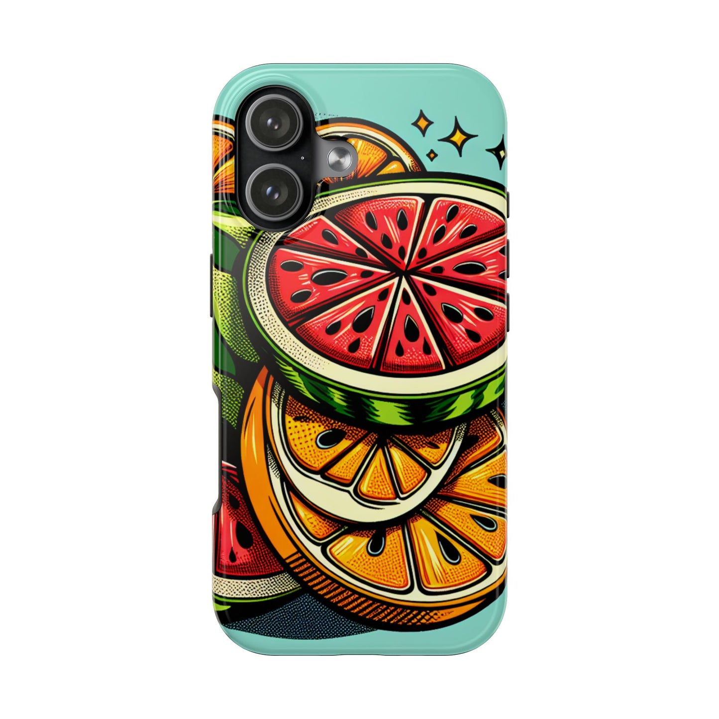 Vibrant Citrus Tough Phone Case - Fruit Slice Design - for iPhone